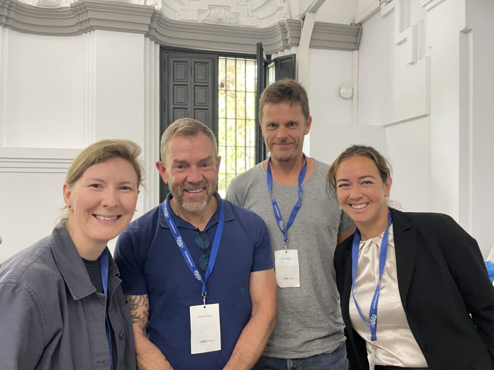 From left to right: Veronika Di Luna, GÉANT, Work Package lead for the commercial cloud procurement activities in the EOSC Future project (WP8); David Heyns, GÉANT, Project Manager of the OCRE project and Task Lead within EOSC Future WP8; Jan Meijer, Sikt, Task Lead in the OCRE project and part of EOSC Future WP8; Monique Pellinkhof, GÉANT, leading procurement activities in OCRE and Task Lead within EOSC Future WP8.