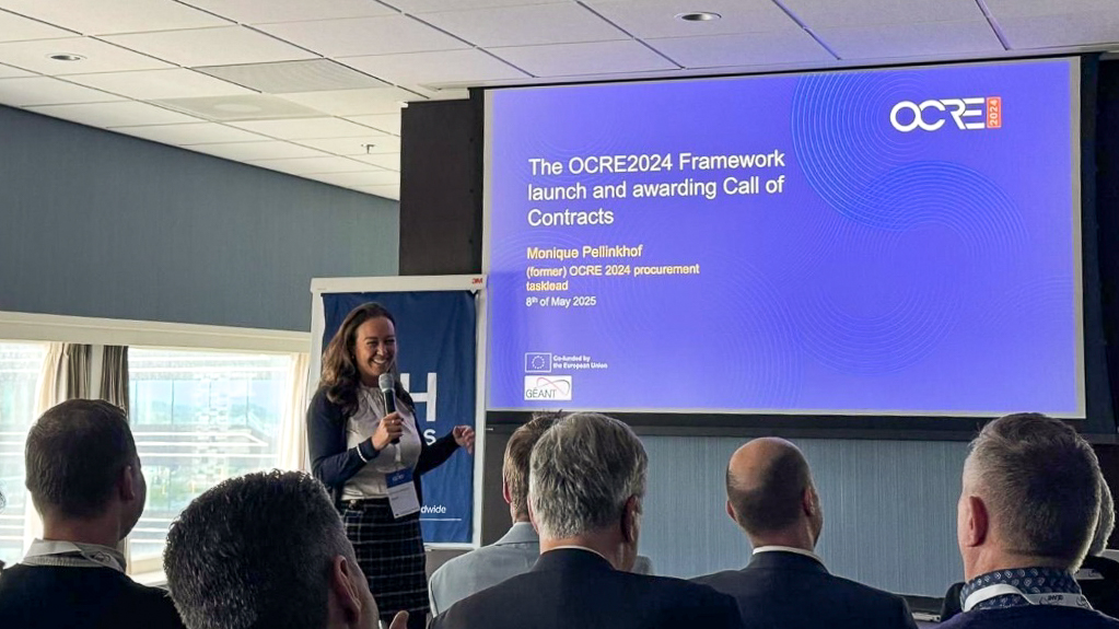 Monique Pellinkhof, GÉANT at the OCRE 2024 Framework launch event